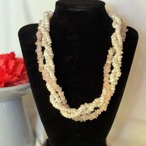 Elegant Pearl and Stone Necklace